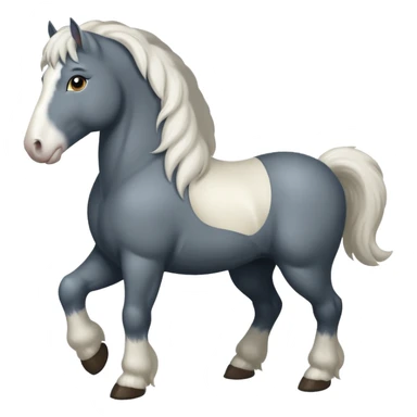White shire horse sticker
