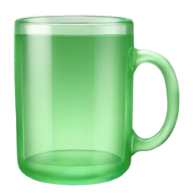 Light green transparent glass mug sticker