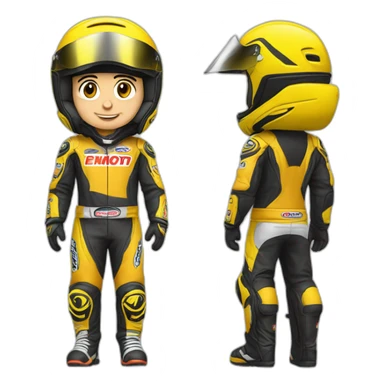 homem com roupa de piloto de motocross sticker