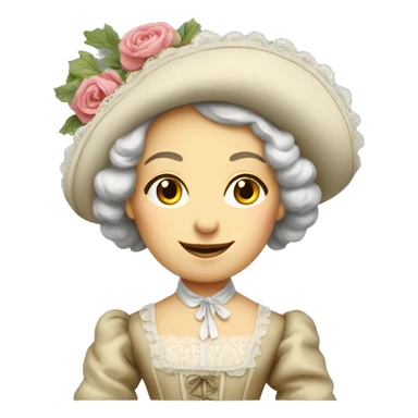 18th century Swiss lady in dress sticker