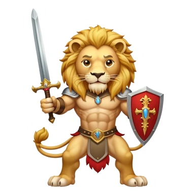 Lion with a sword sticker