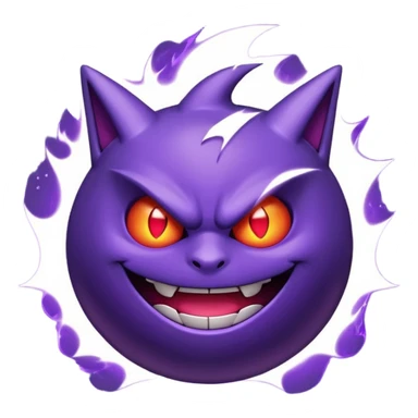 Scary gengar with purple energy ball sticker