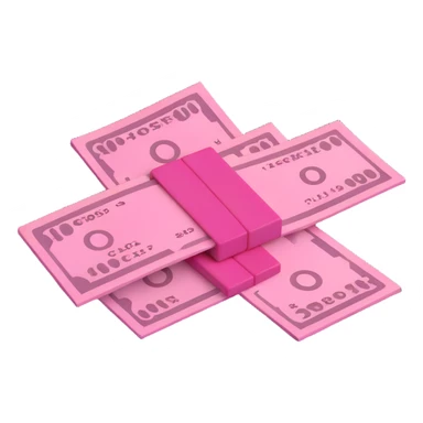 pink cash sticker