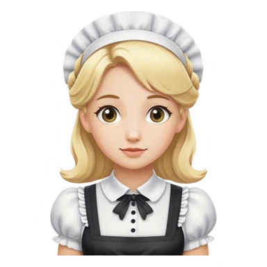 Blonde maid sticker