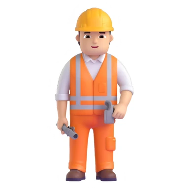 construction worker building himself sticker