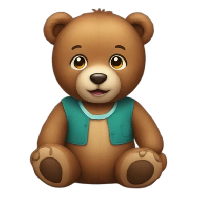 Smart teddy bear sticker