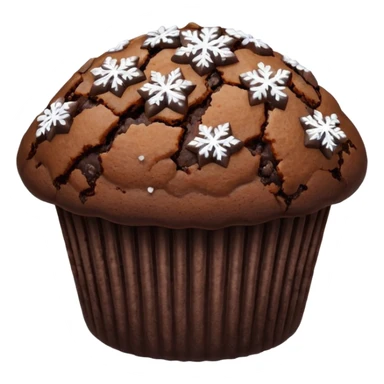 dark brown chocolate muffin sticker
