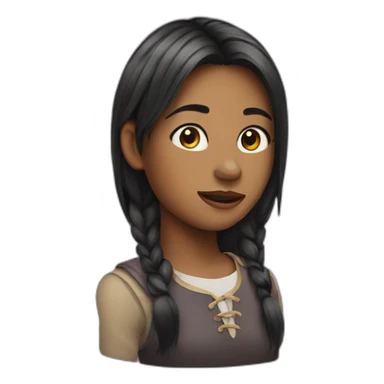 girl with a horse head sticker