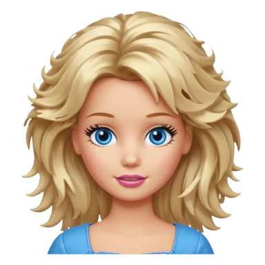Barbie with messy hair sticker