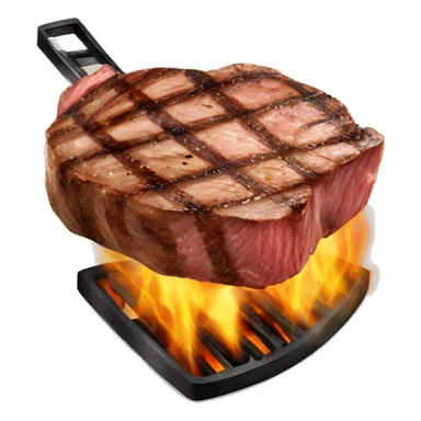 Steak on the grill sticker