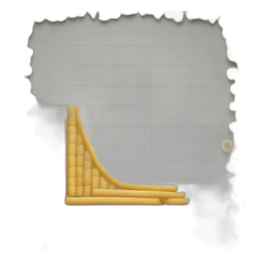 chart with downward trend made of macaroni sticker