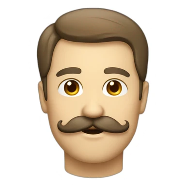Homme qui louche  avec une moustache sticker
