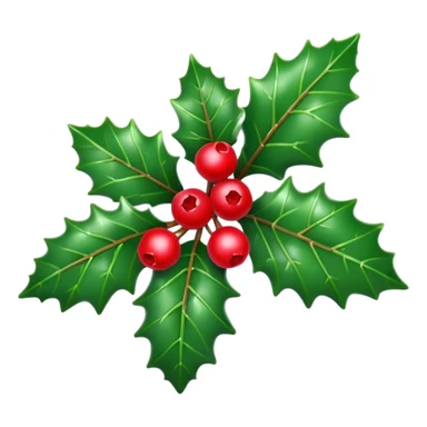 Small Christmas holly sticker