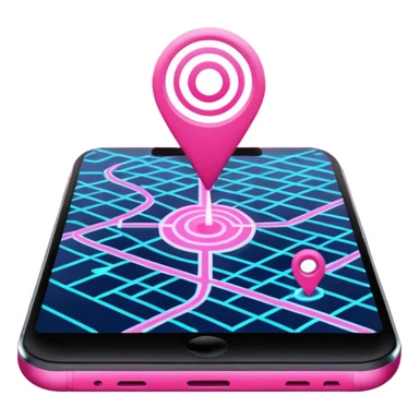 pink gps map lines sticker