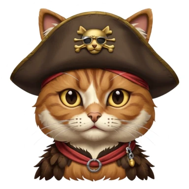 cat pirate sticker