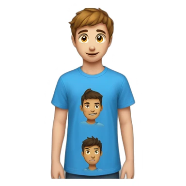 5 boys wearing blue t-shirts with "Fire flux" written on them sticker