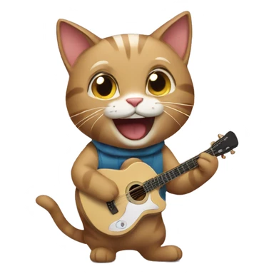cat singing sticker