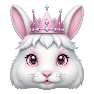 Rabbit King – fluffy white bunny with a small diamond tiara.
 sticker