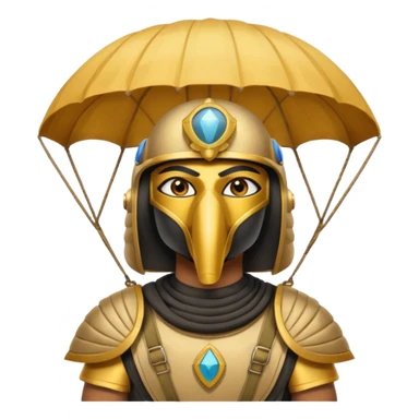 egyptian horus, parachute sticker