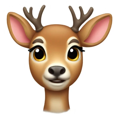A deer blushing sticker