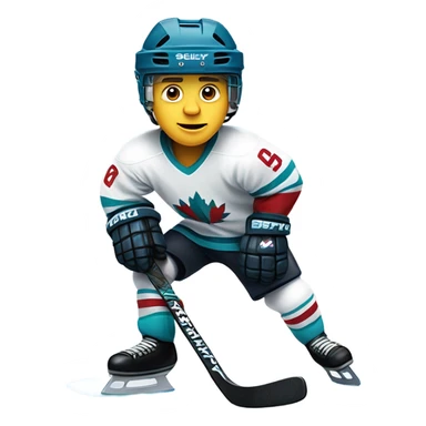 Sully playing hockey sticker