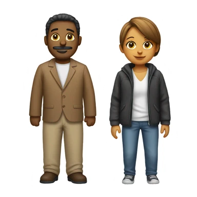 Family man women cat sticker