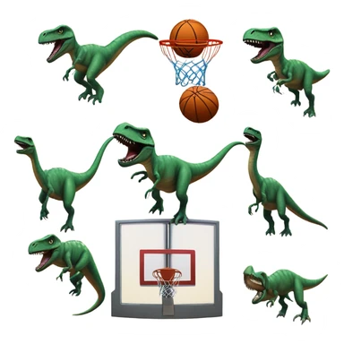 Dinosaurios dunking  sticker