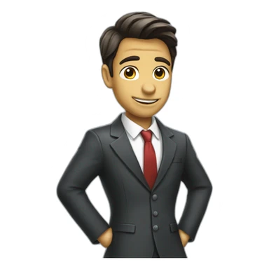 Pinochio with suit sticker