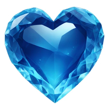 deep-blue crystal heart sticker