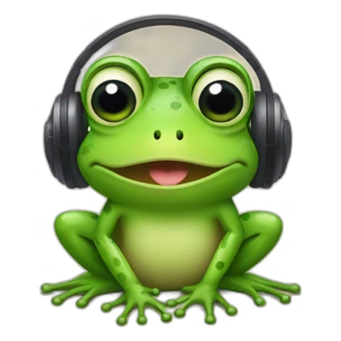 frog listening to spotify sticker