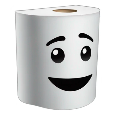 Papier toilette sur un noir sticker