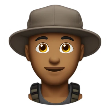 Booba avec une casquette ou est ecris "omni" sticker