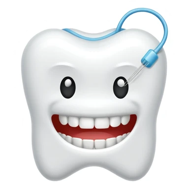 Dental floss sticker