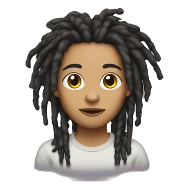 light skin w dreads sticker