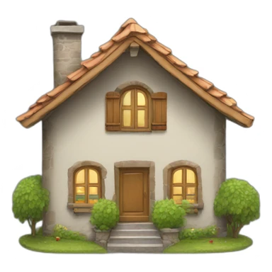 doudou devant une maison sticker