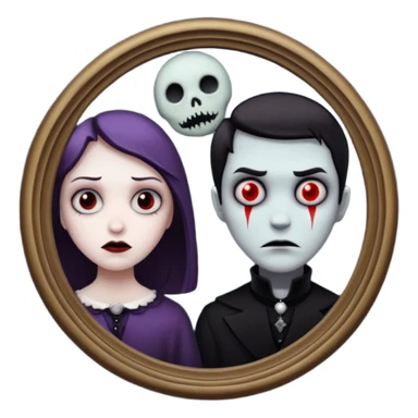 Spooky killer on mirror behind me
 sticker