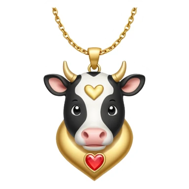 i need combination of this two emojis for making a neckless ❤️🐮 sticker