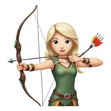 Create woman with archery sticker