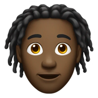 a black man with dread locks sticker