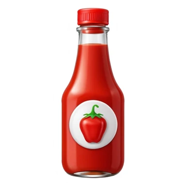 Ketchup in bottle sticker