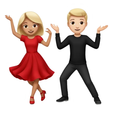 Wow good now just change the colour of dress girl red boy black dance sticker
