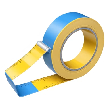  rolled out measure tape smaller, his line is short but rolled out different color sticker