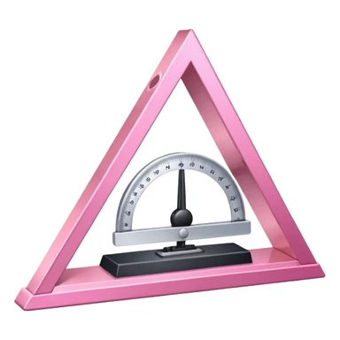 mac os icon Architect's scale, protractor, triangle, pink sticker