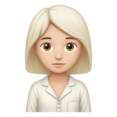 White pajamas sticker