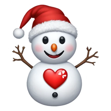 heart with a paw print and a snowman sticker