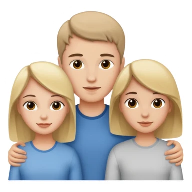 Two girls one boy  sticker