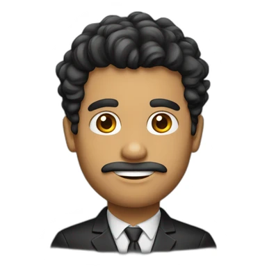 Uomo nero con capelli sticker