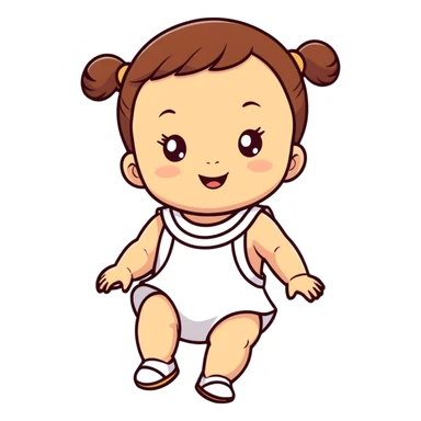 The most adorable and gorgeous little brown eyed girlie sparkly baby girl playing outside in the sun  sticker