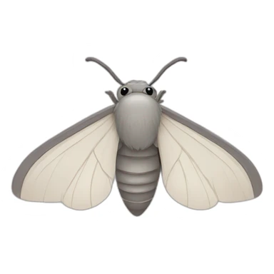 Grey moth with eyes on his wings sticker
