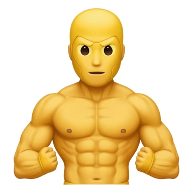 6 pack abs yellow guy no face sticker